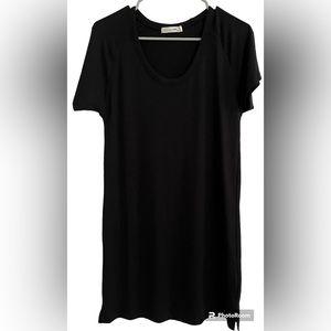 rag & bone Lightweight Black T-shirt Dress, Size S
